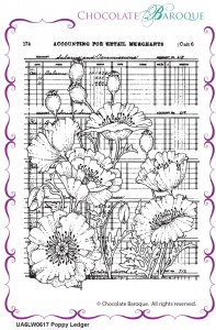 Poppy Ledger unmounted rubber stamp set - A6